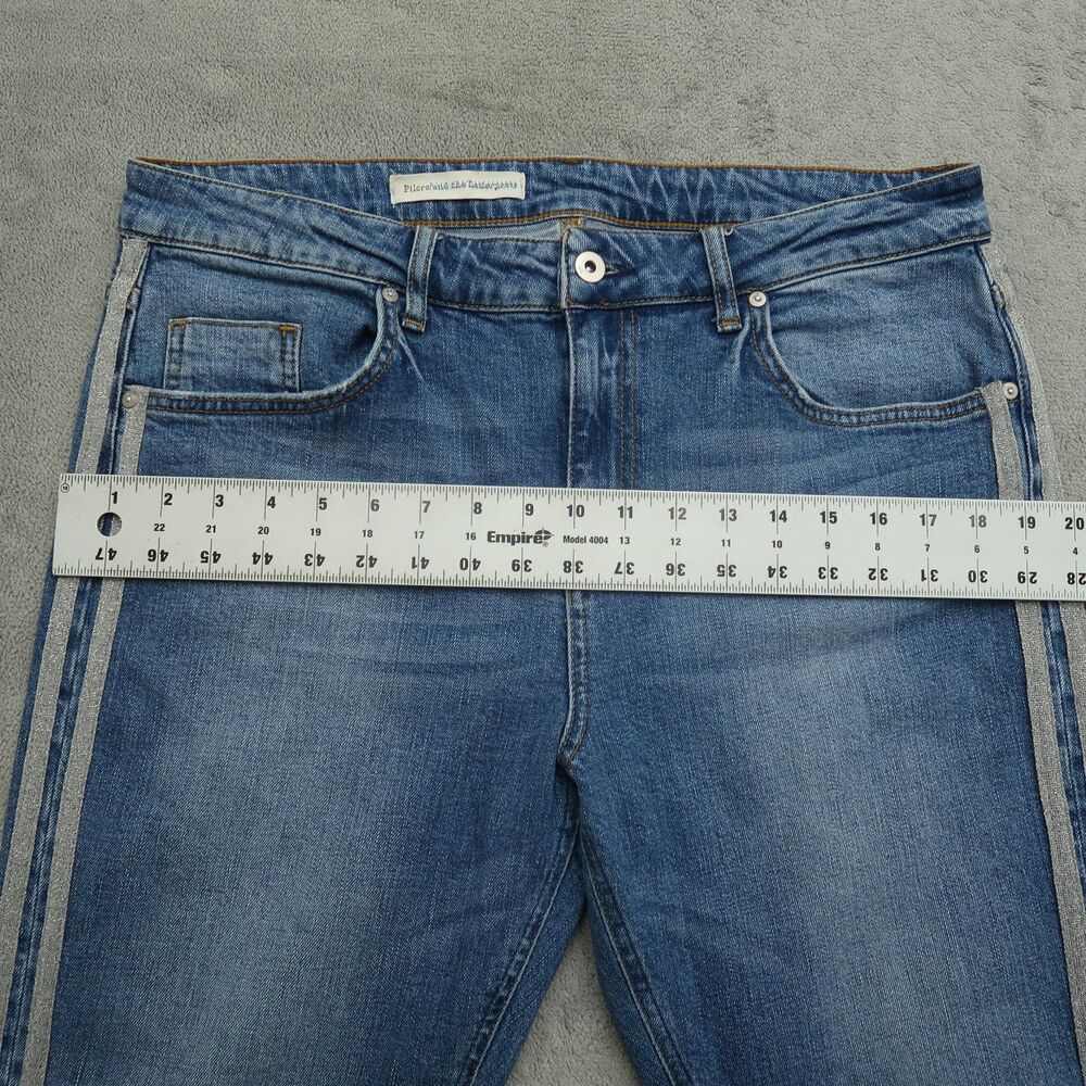 Pilcro Jeans Women's Fits 34x26 ( No Size Tag ) Blue High-Rise Cropped Denim - Picture 9 of 16